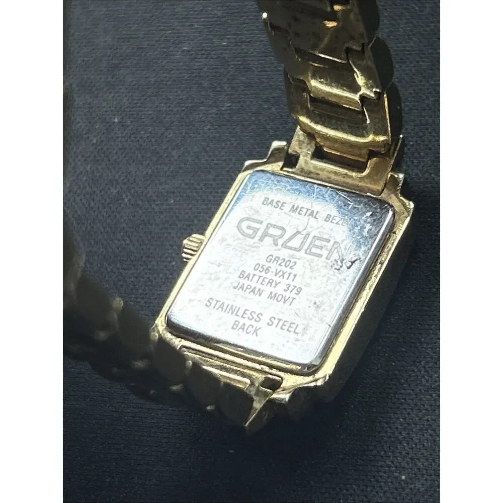 Gruen Gold Tone White Dial Women’s Quartz Watch